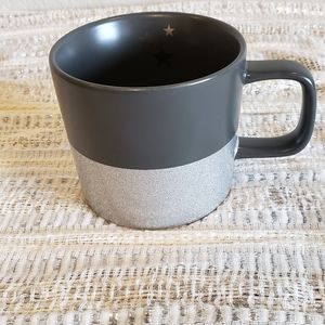 Starbucks 2018 Gray & Metallic Silver 12oz Coffee Mug Cup Holiday Gift Limited